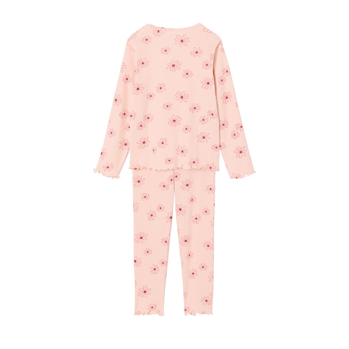 Pyjama à fleurs rose pâle, VERTBAUDET