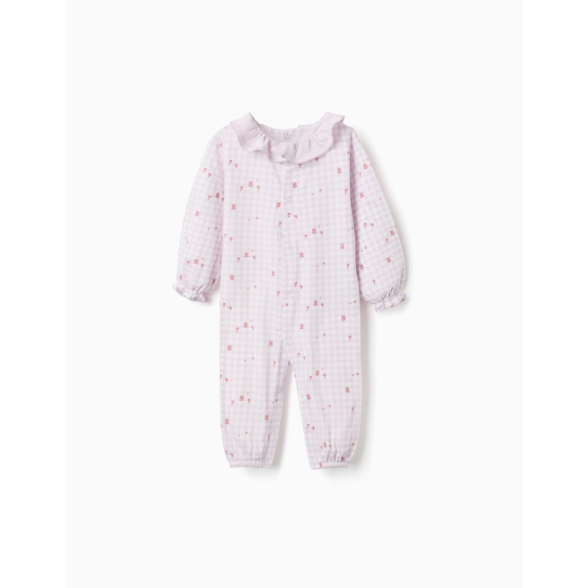 Dors-bien en coton à motif Vichy rose clair, ZIPPY