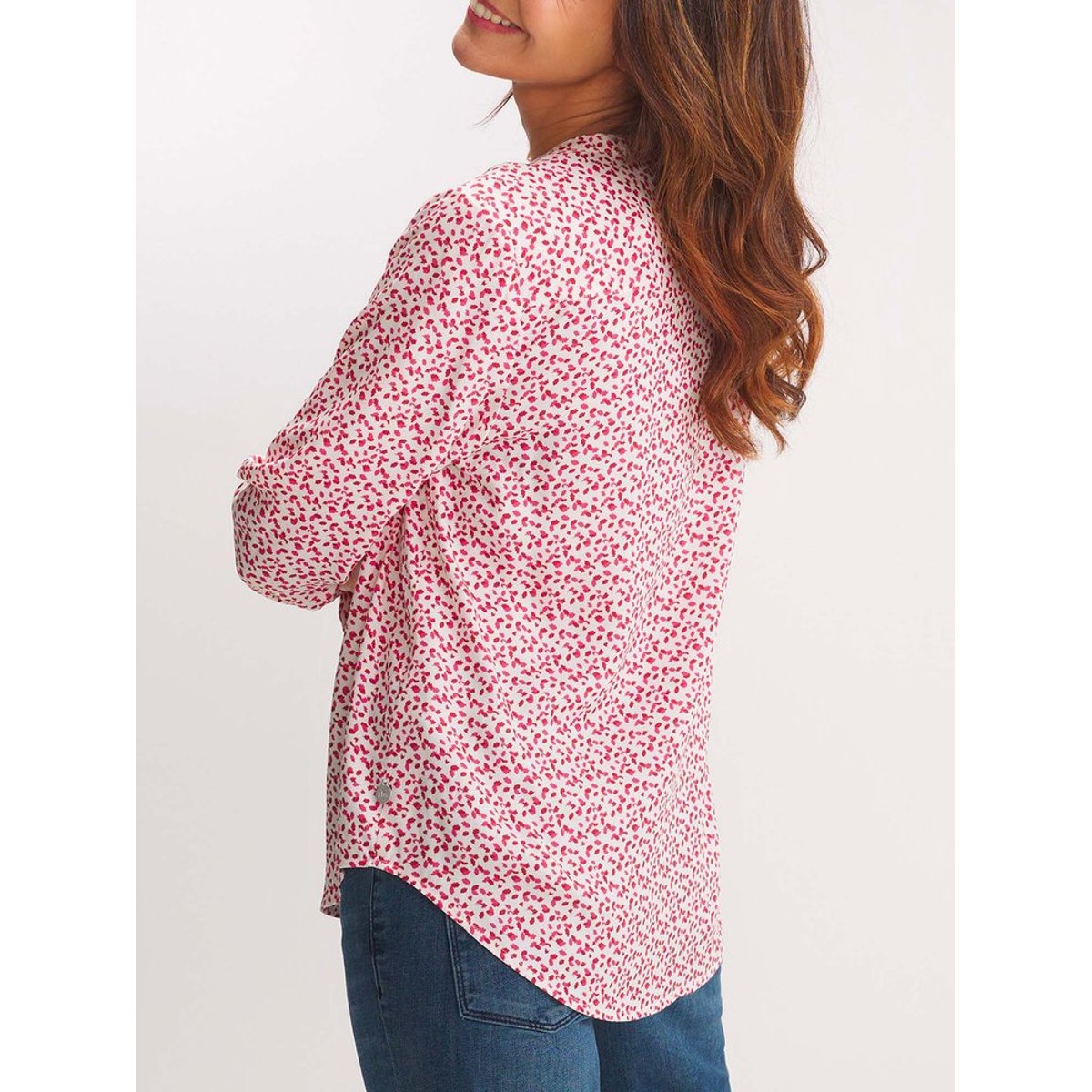 Blouse col rond ADELAMIS19776 groseille, TBS