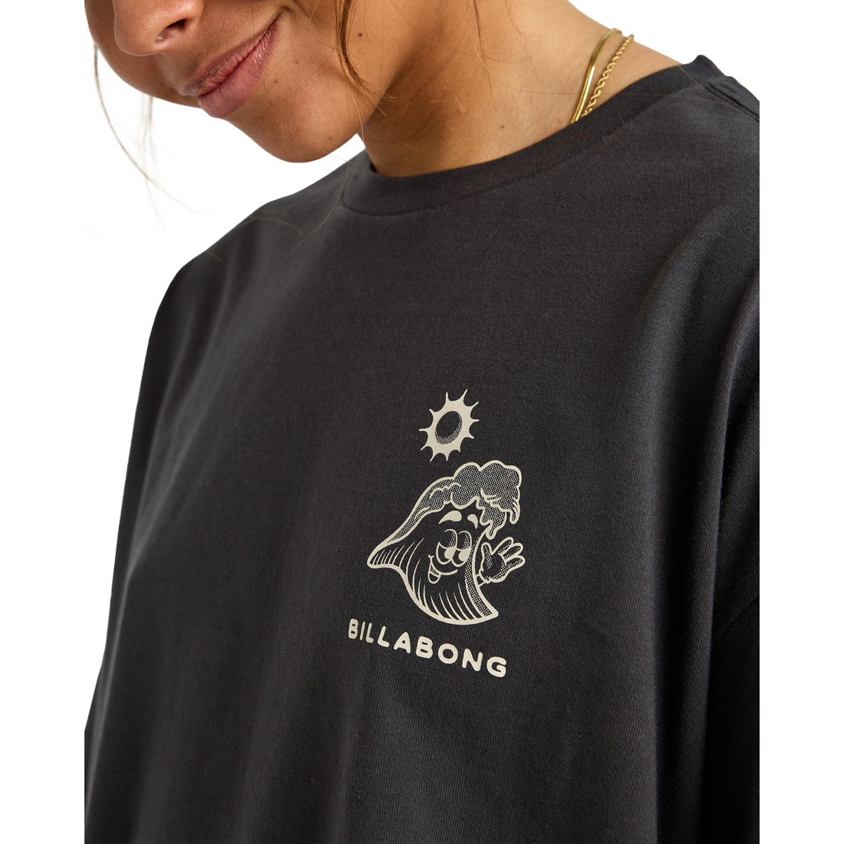 T shirt manches courtes THE GREAT WAVES noir black, BILLABONG