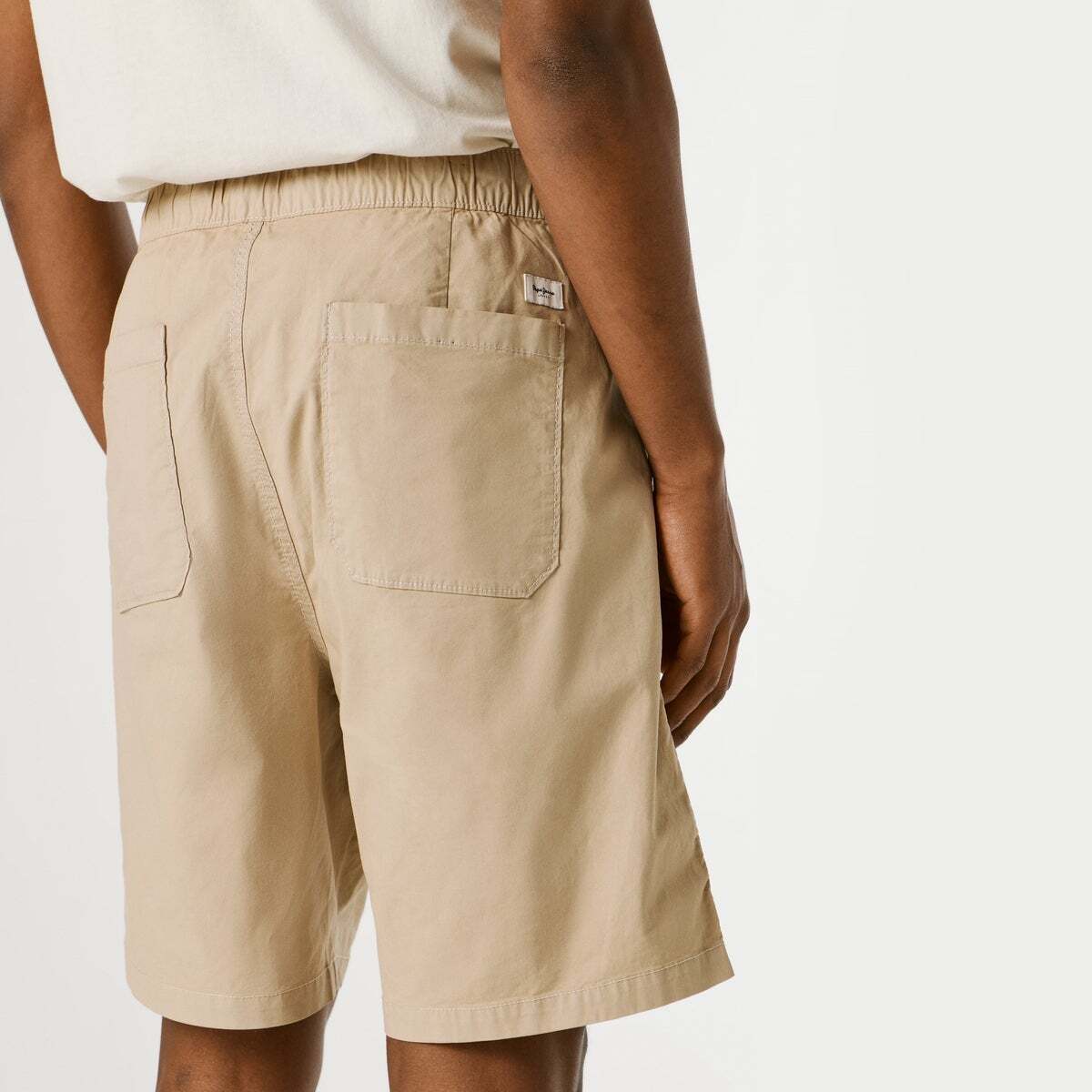 Bermuda Popeline Coupe Décontractée beige malté, PEPE JEANS