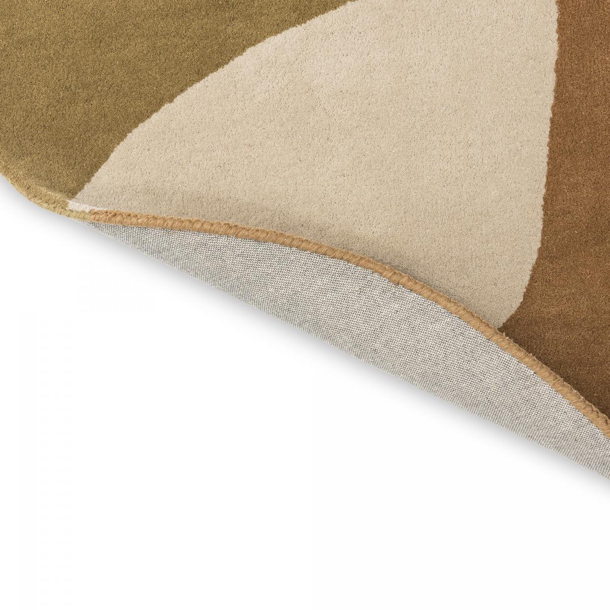 Tapis salon et chambre fait à la main en laine motif abstrait MILLER bleu, vert,taupe, UN AMOUR DE TAPIS