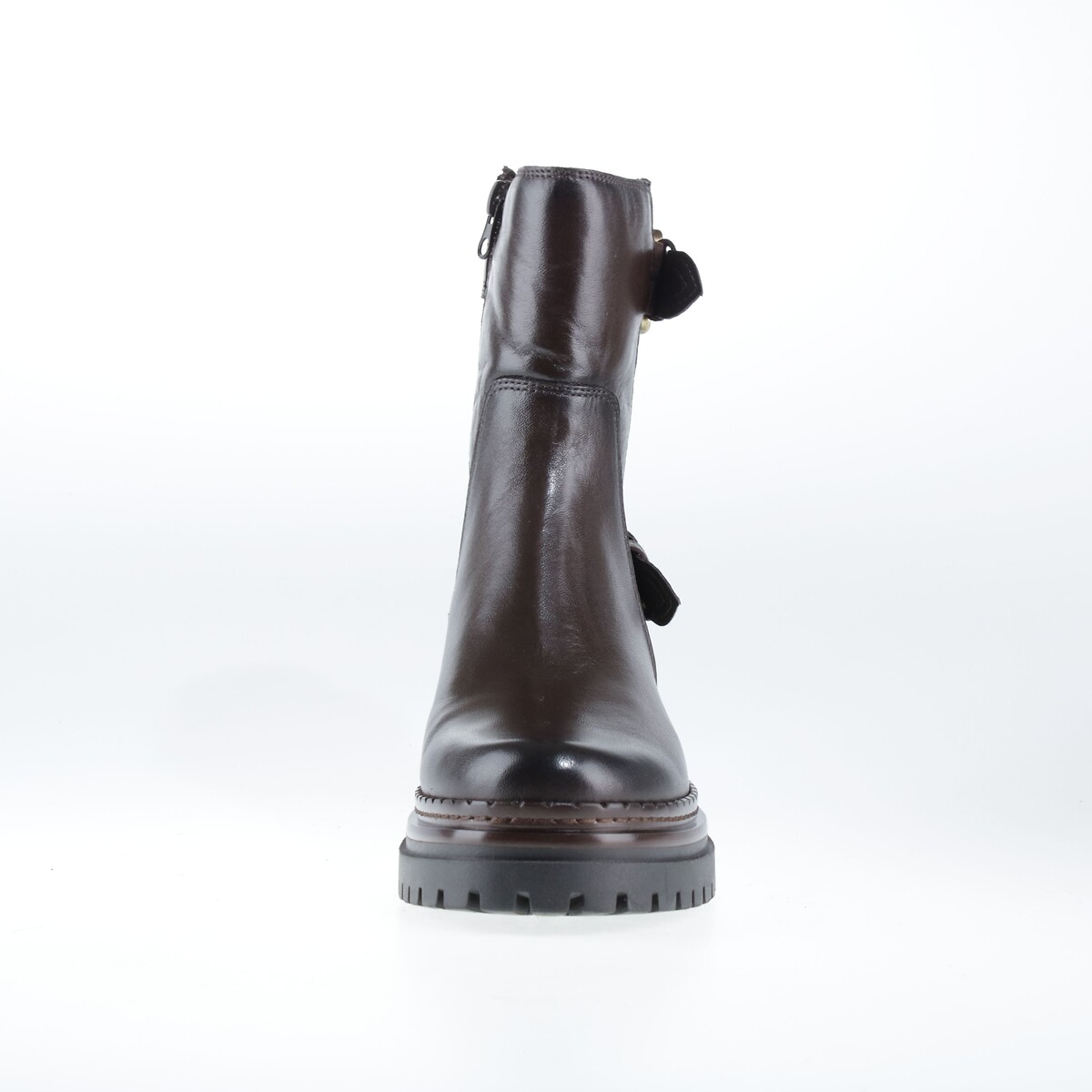 Botas em pele castanho escuro, MJUS