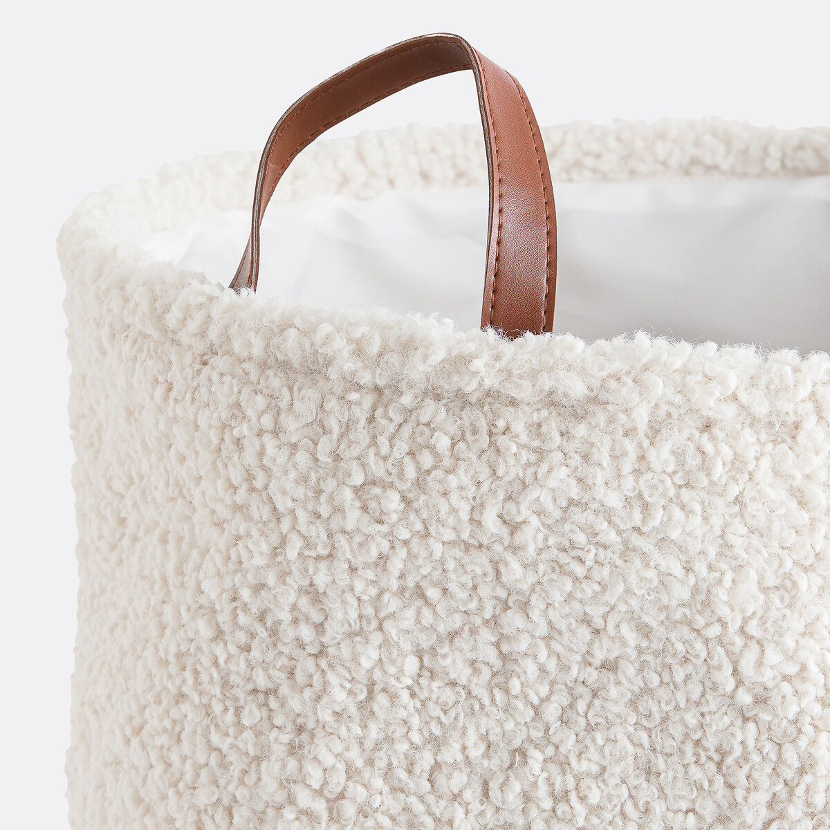 Panier à linge bouclette, Boklio ecru, LA REDOUTE INTERIEURS