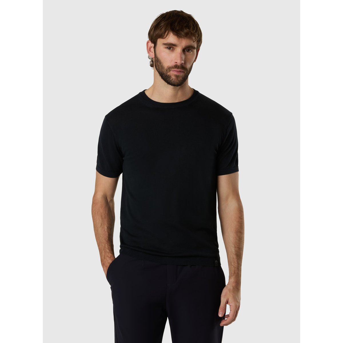 T-shirt en coton Pima noir, NORTH SAILS