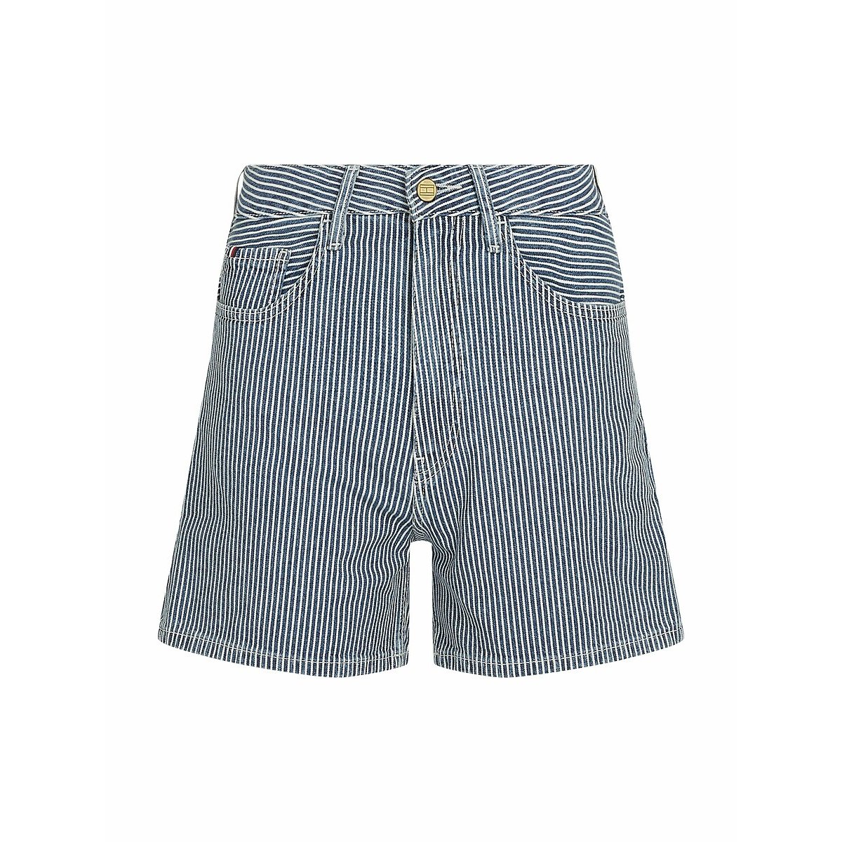 Pantalones cortos vaqueros a rayas rayas azules, TOMMY HILFIGER