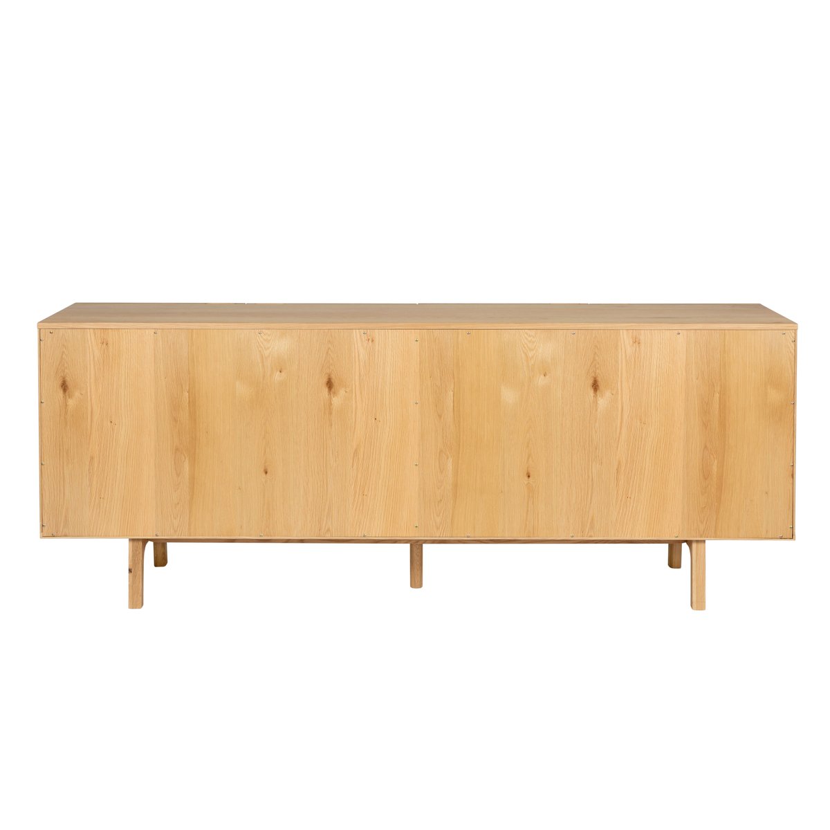 Meuble bas 4 portes chêne naturel, ZAGO