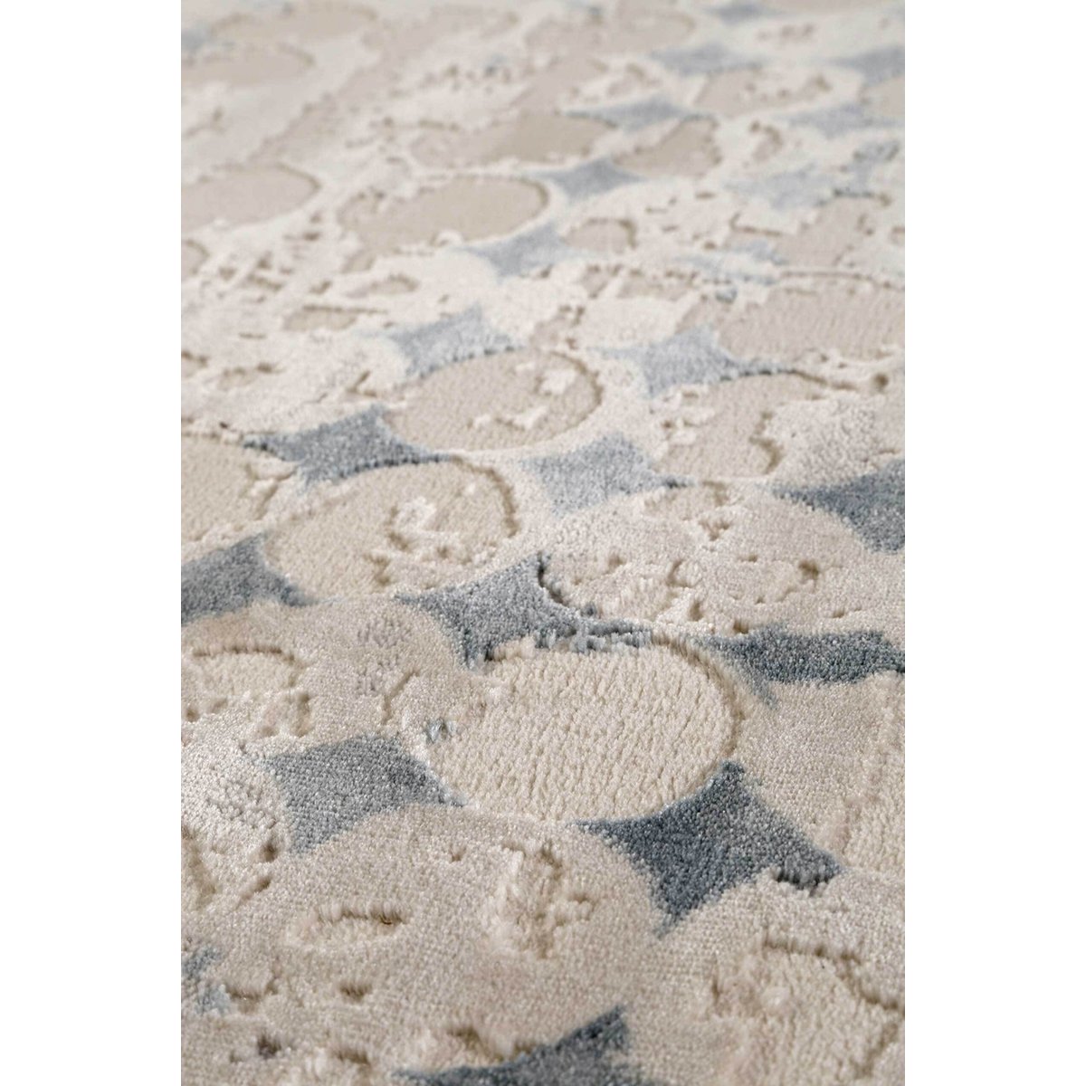 Tapis vintage à relief , VELVET SPOTS beige, ESPRIT