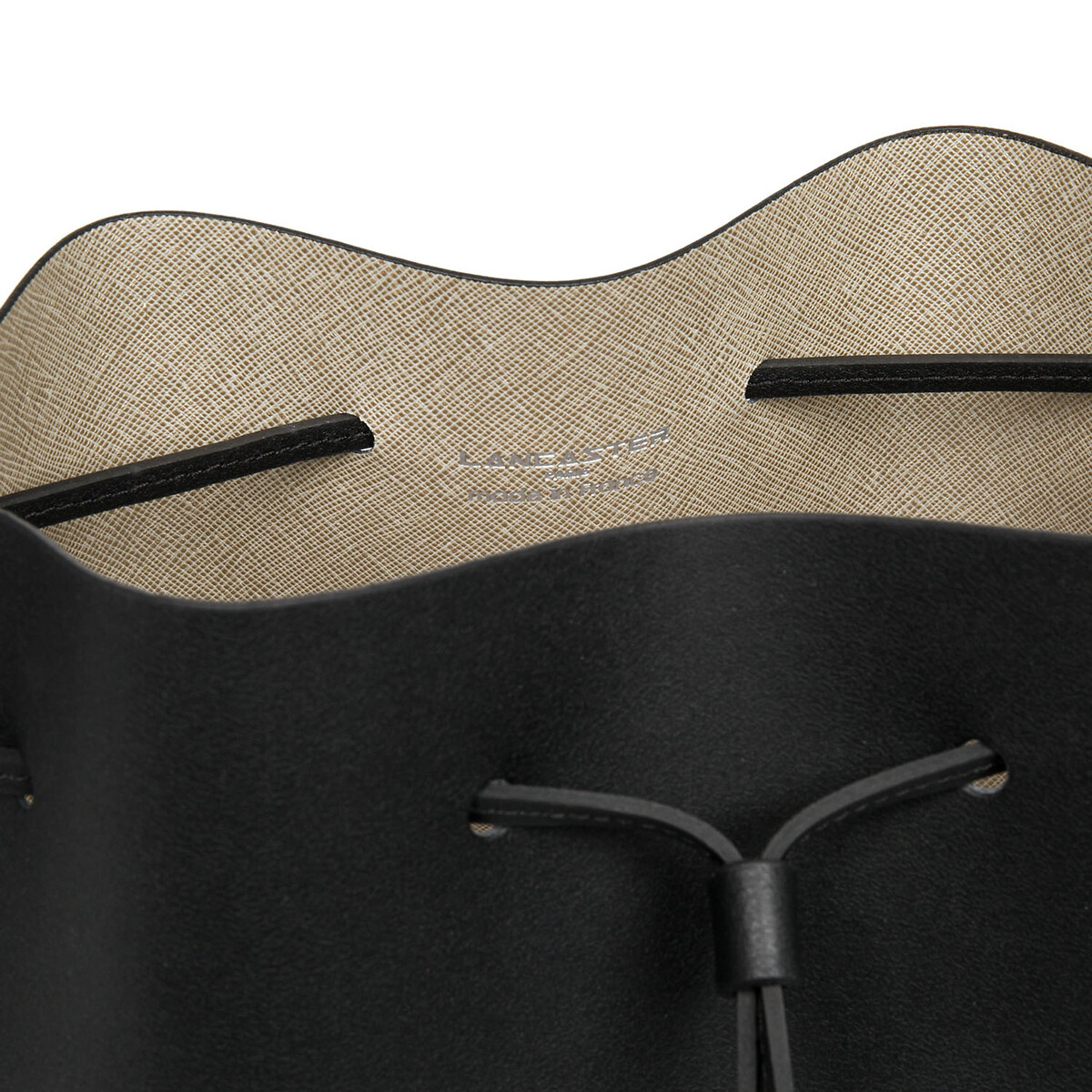 City Americanino Double Bucket Bag in Leather black/gold-coloured, LANCASTER