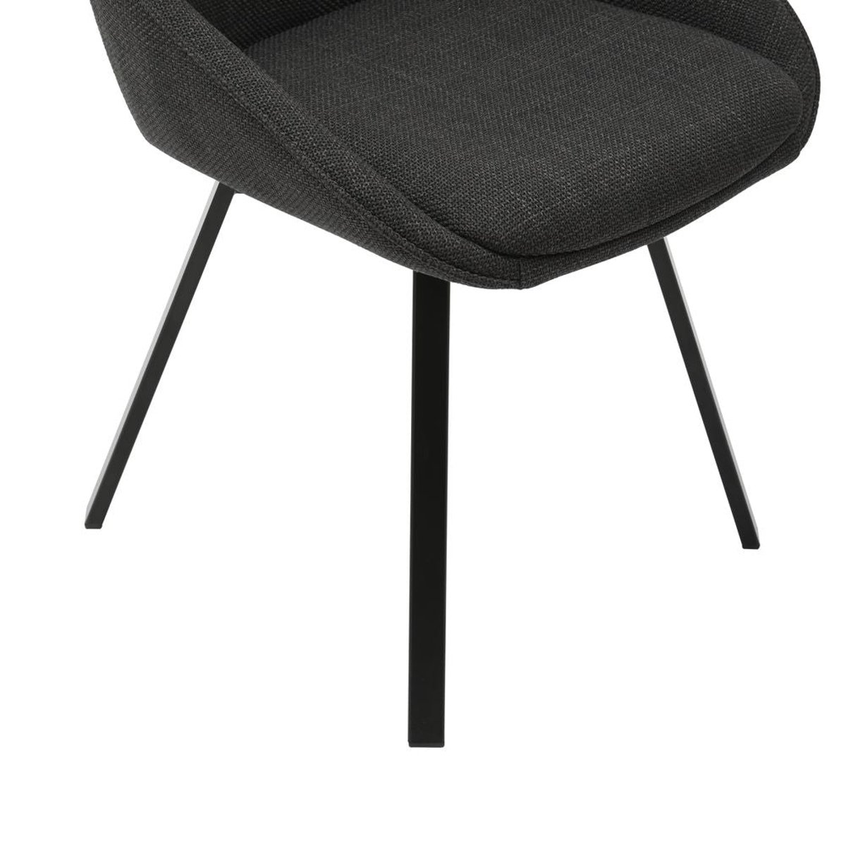 Chaise repas pivotante gris noir, ZAGO