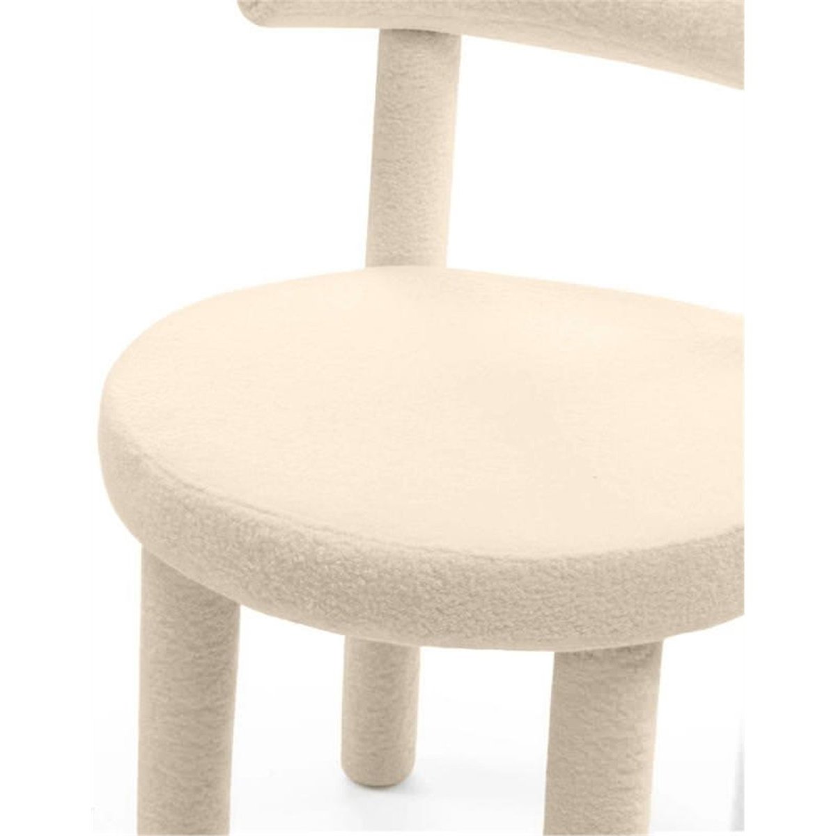 Chaise de salle à manger bouclée PERER II crème, RECOLLECTION