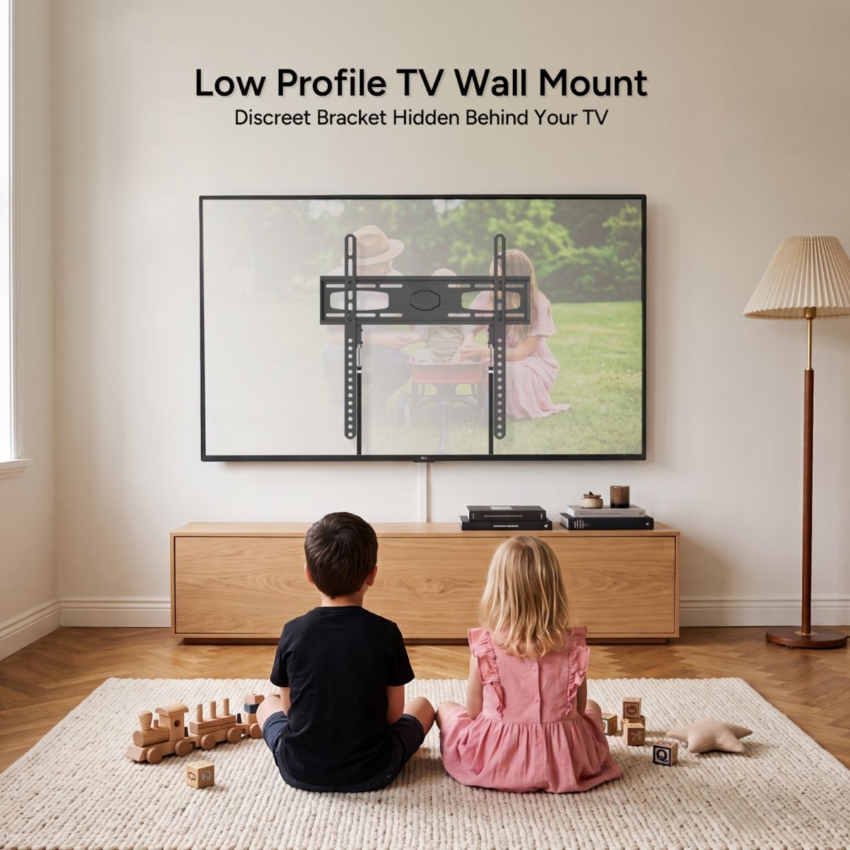 Pied TV télé fixe 32''-60'' couleur unique, LISTO