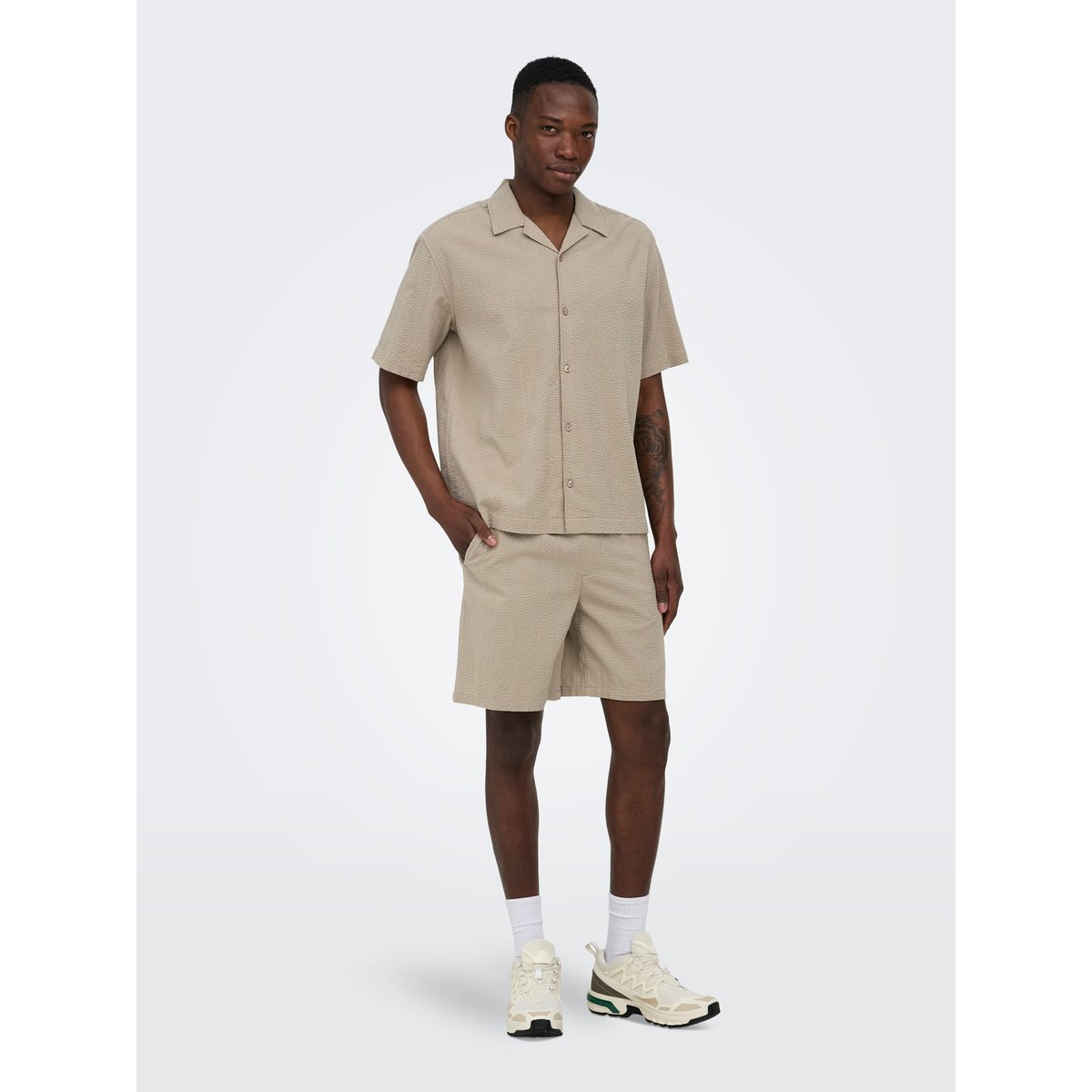 Short De Jogging grise - crockery 1, ONLY & SONS