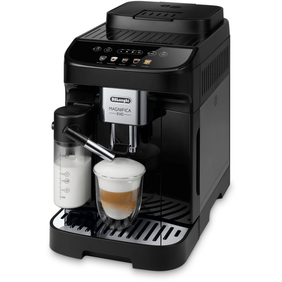 Expresso Broyeur Magnifica Evo My Latte FEB2961.B noir noir, DELONGHI