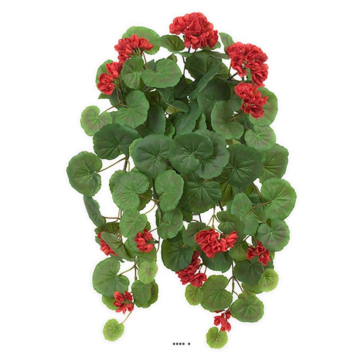 Géranium artificiel en fleurs retombant, rouge, ARTIFICIELLES