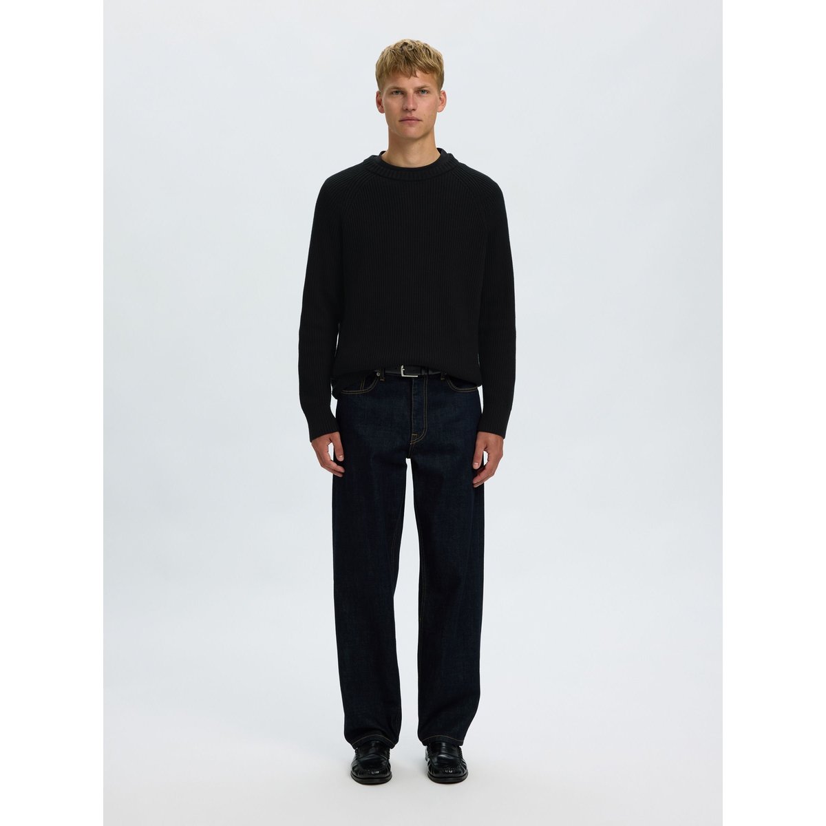 Pull Ras Du Cou noir - black1, SELECTED
