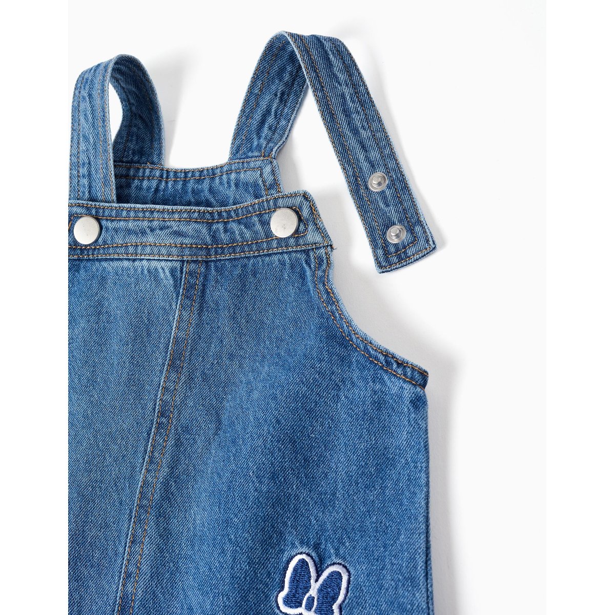 Robe salopette en jean avec broderie Minnie bleu, ZIPPY