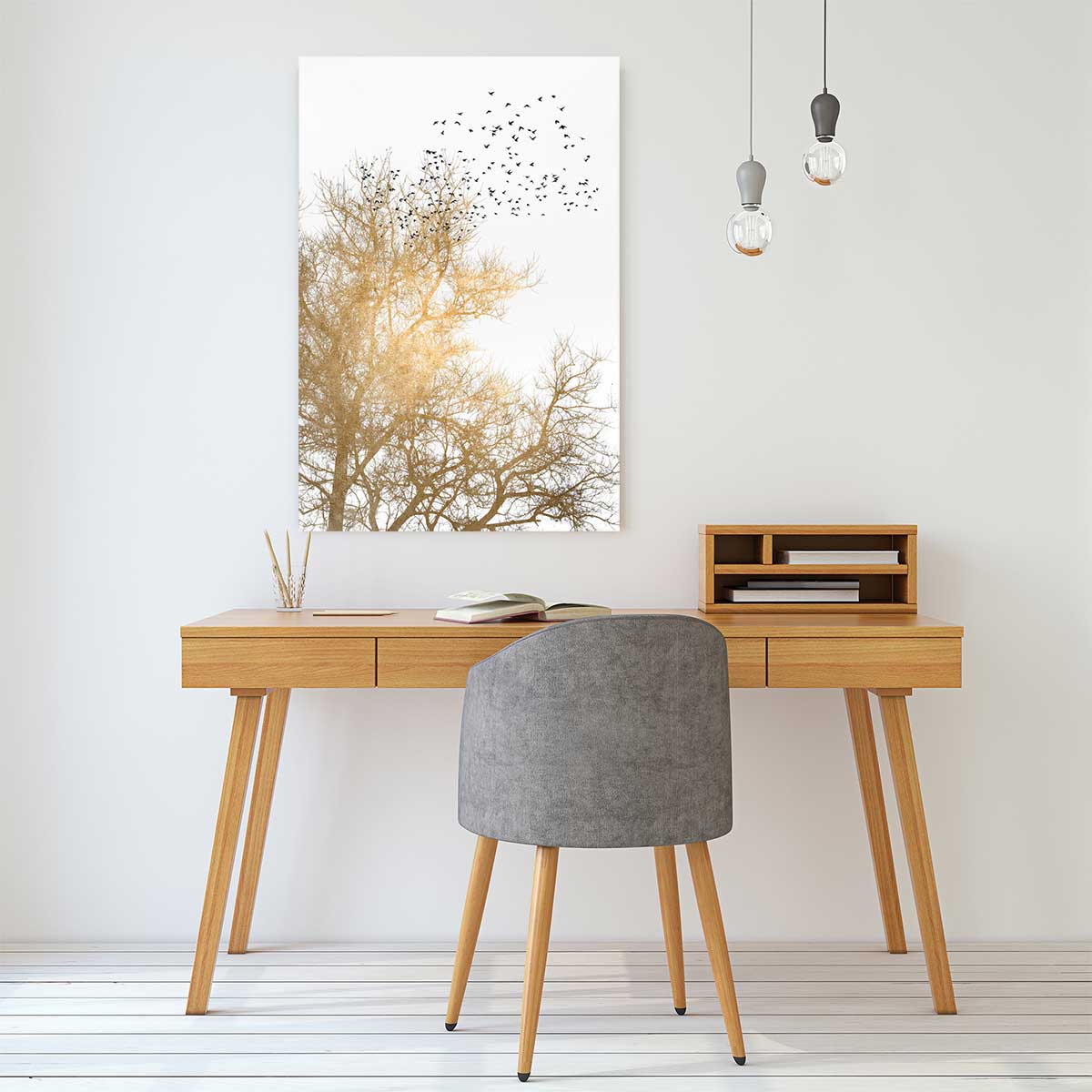 Tableau dessin Ciel d'or tableau alu dibond, HEXOA
