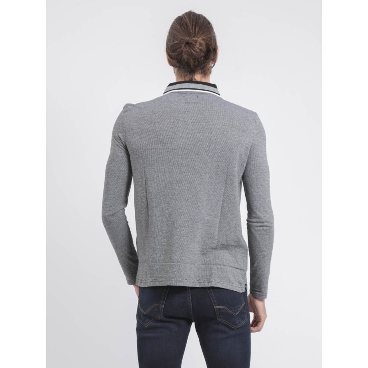 Polo Manches Longues Pur Coton Pamelvine noir, RITCHIE