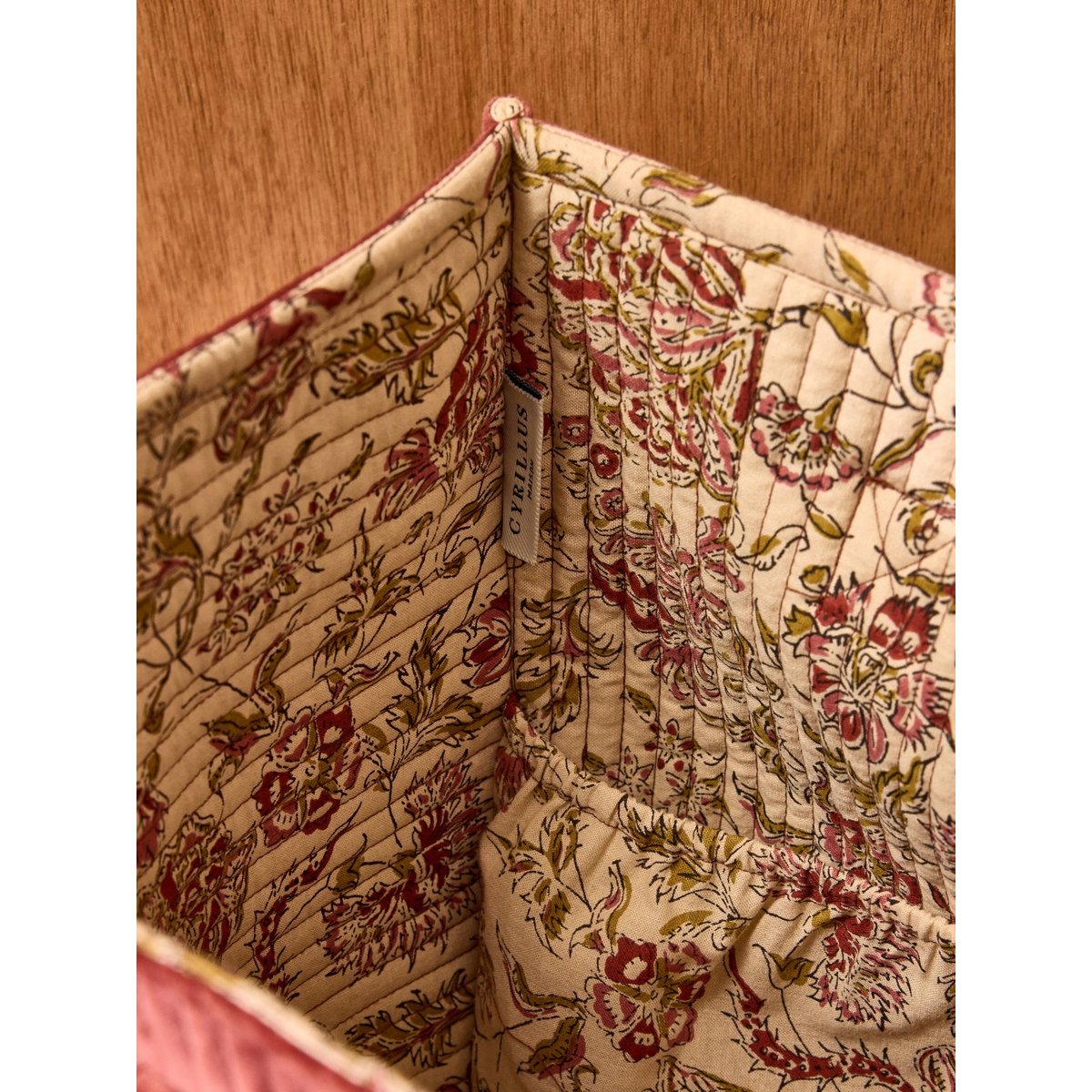 Sac cabas matelassé en velours côtelé imprimé penjab, CYRILLUS