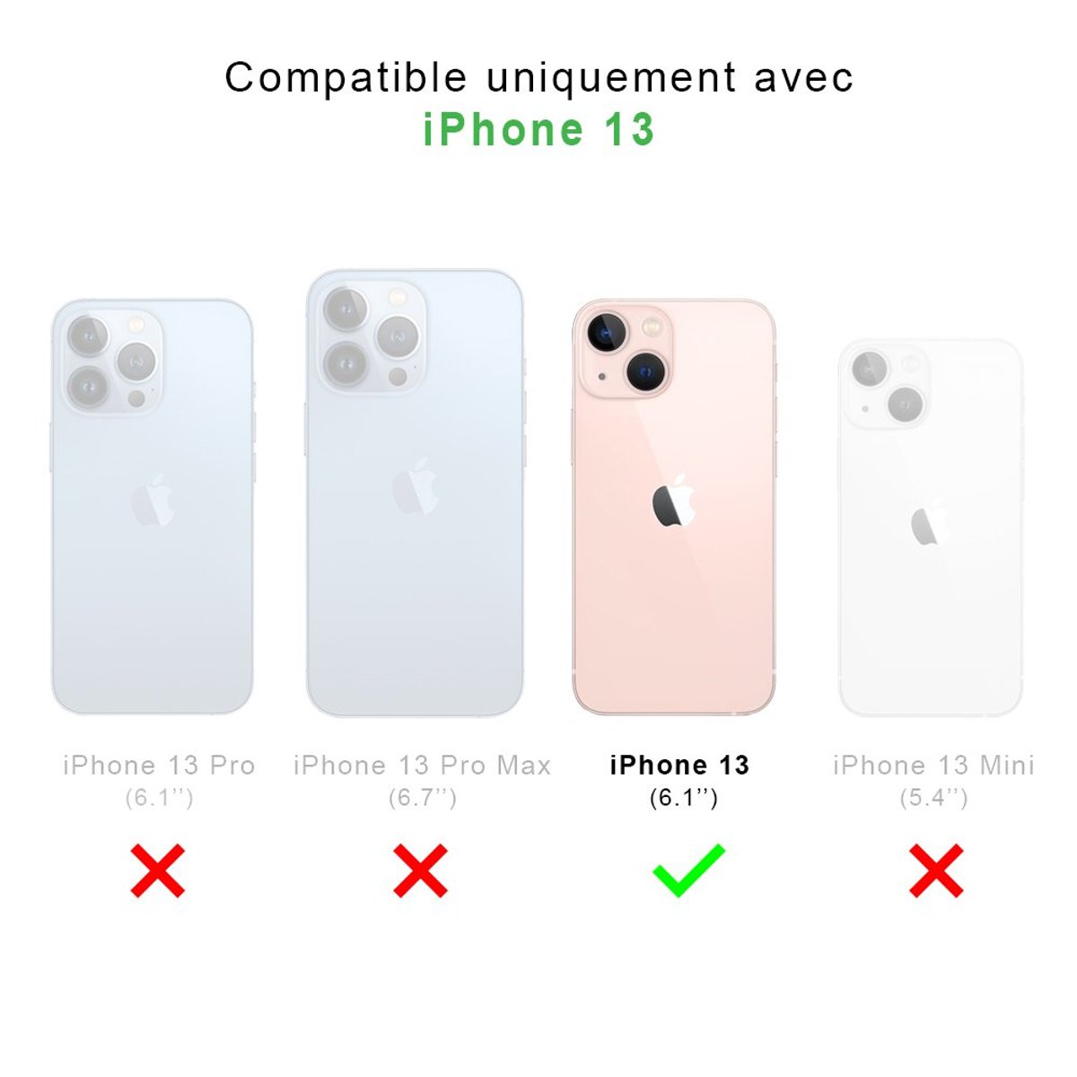Coque soft touch glossy iPhone 13 cassette, EVETANE