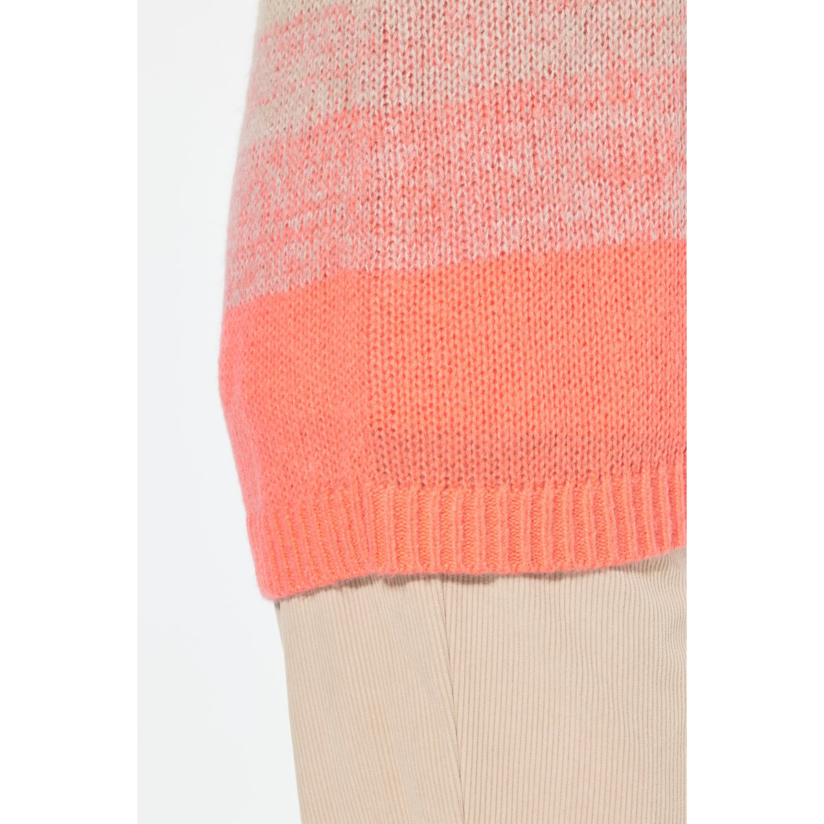 Cardigan encolure en V et manches longues corail, ULLA POPKEN