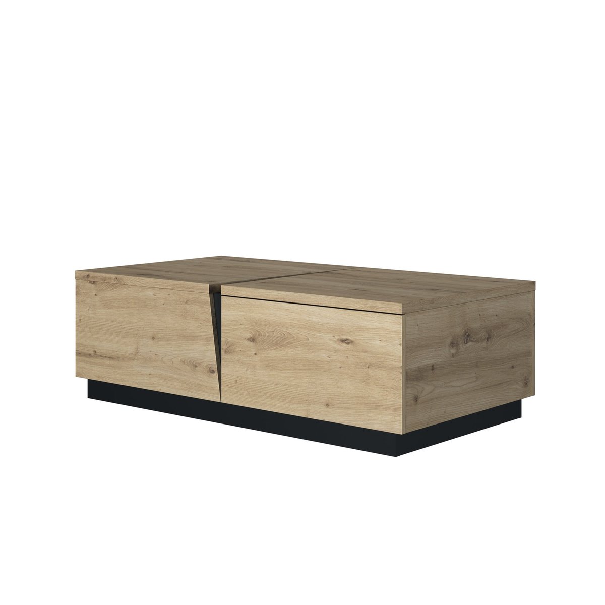 Table basse 1 tiroir & niche CRACK beige, GAMI
