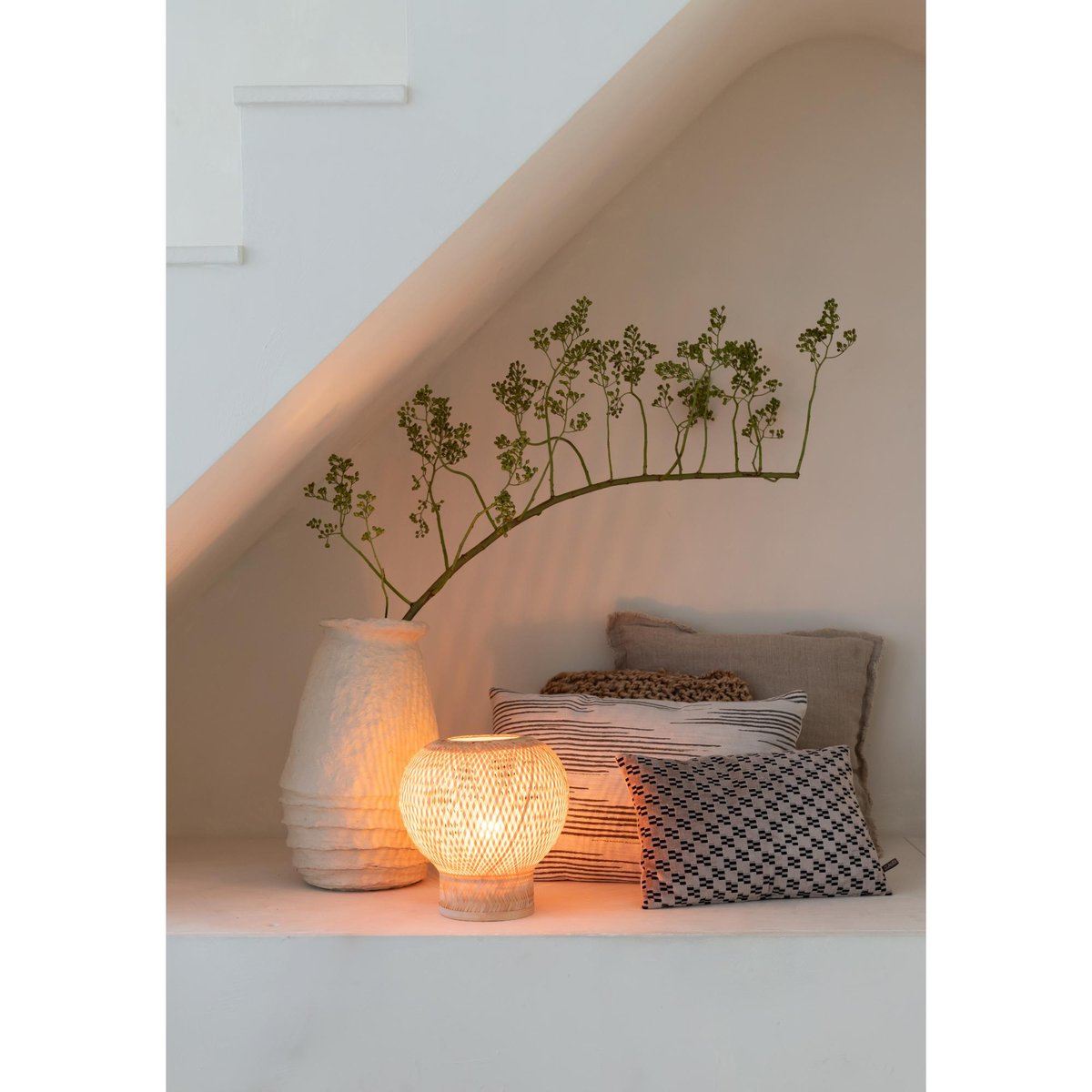 Lampe À Poser Bambou BARBADOS marron, GOOD & MOJO