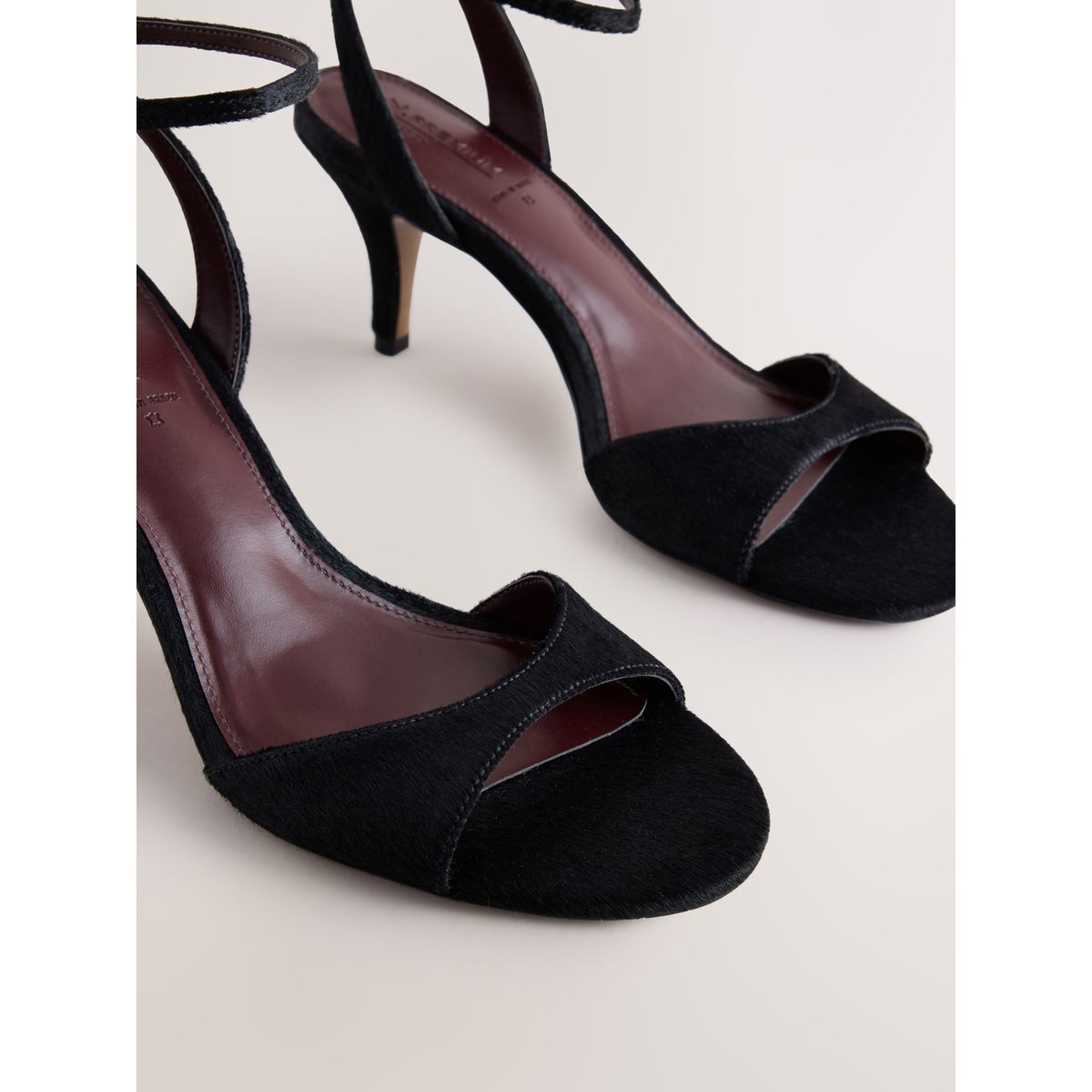 Sandales à talon et bout rond n. premium poney noir, NEXT