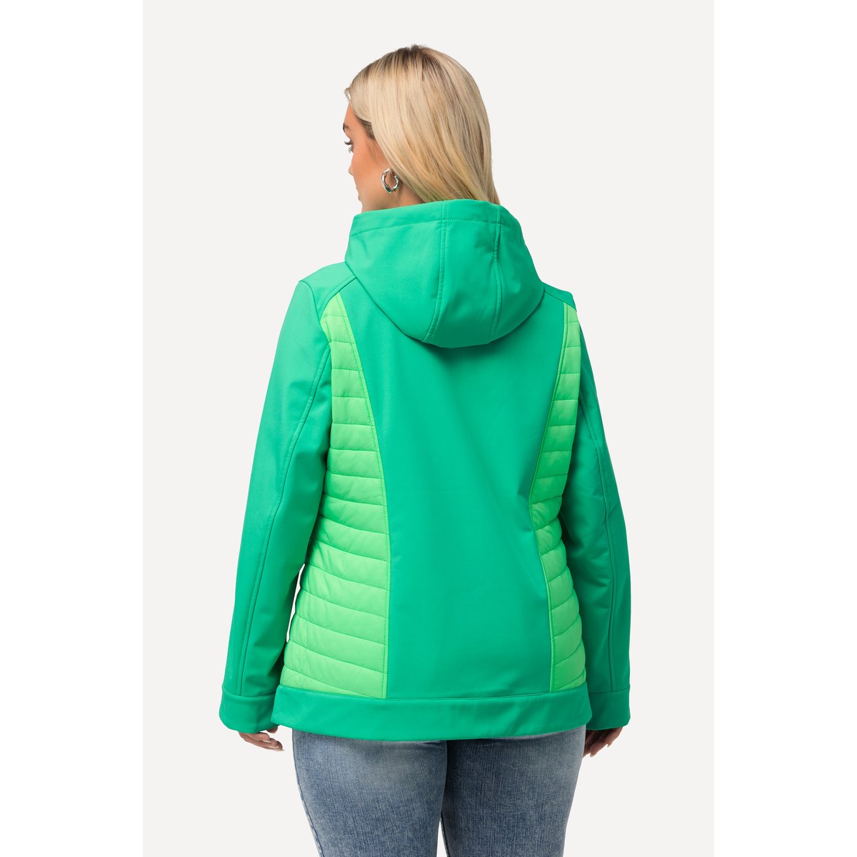 Veste à capuche hybride HYPRAR, imperméable vert printanier, ULLA POPKEN