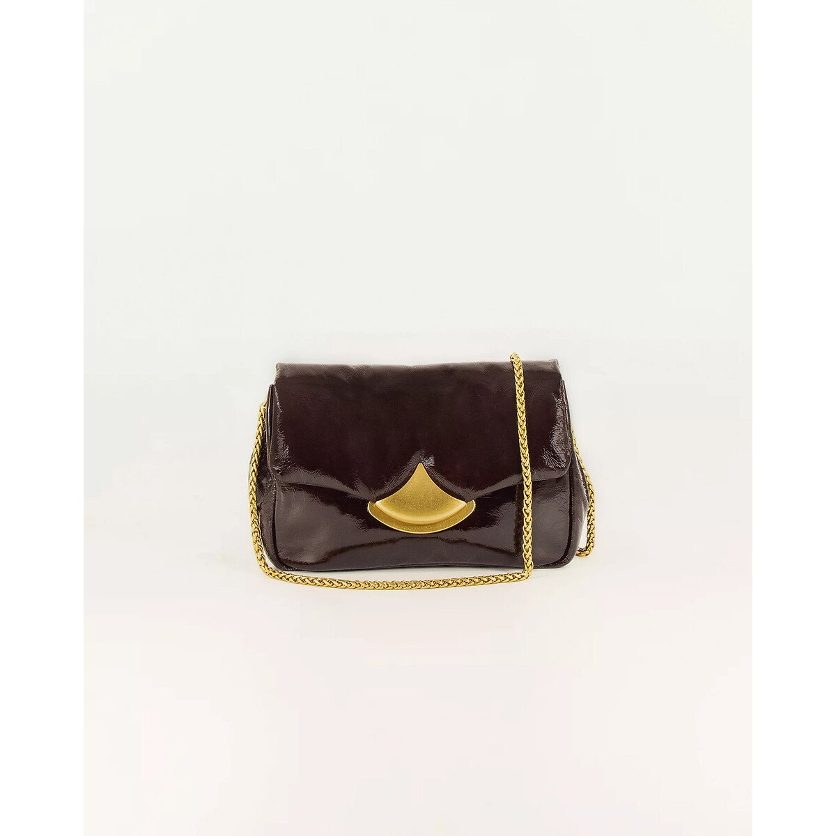 Puffy S Diviluz Bag in Patent Leather dark brown, SESSUN