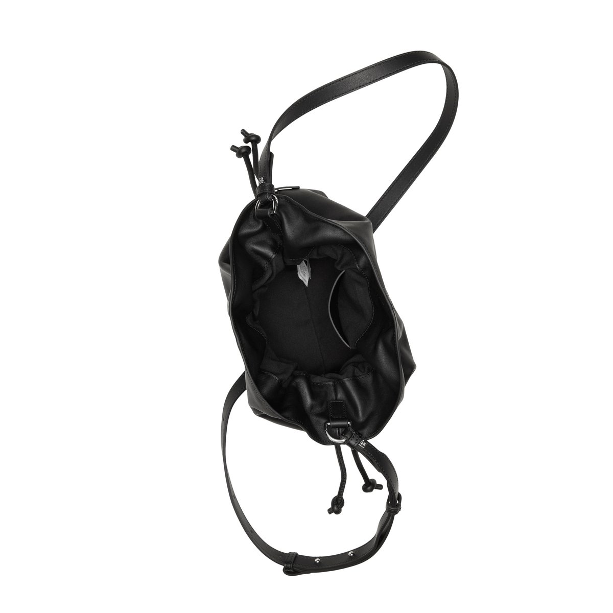 Sac à bandoulière modèle Simona small en cuir de vache souple noir, MARC O'POLO