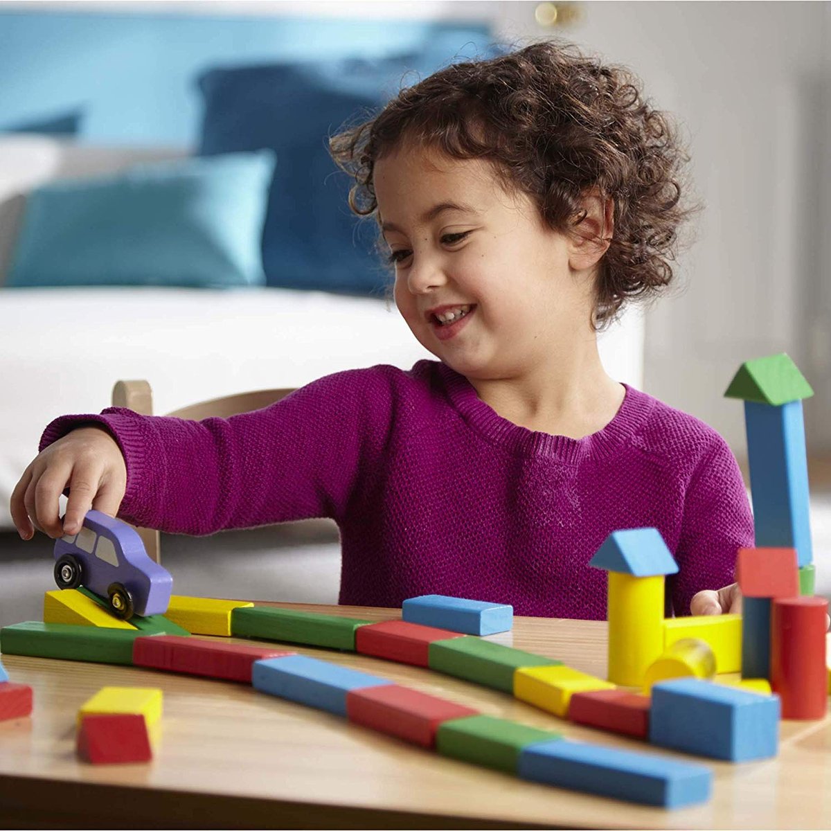 100 blocs en bois vert, MELISSA & DOUG