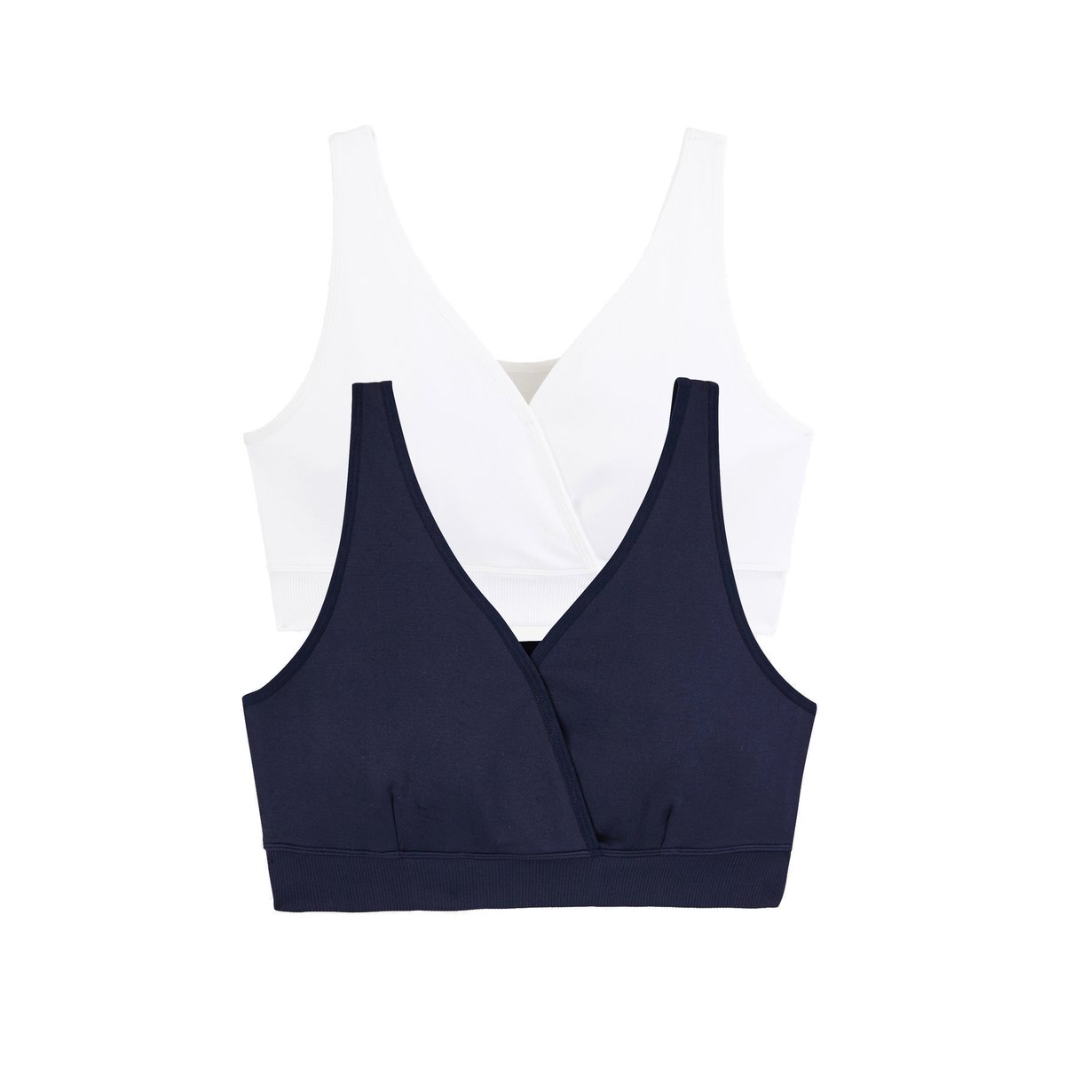Lot de 2 brassières d'allaitement sans coutures en microfibre encre, VERTBAUDET