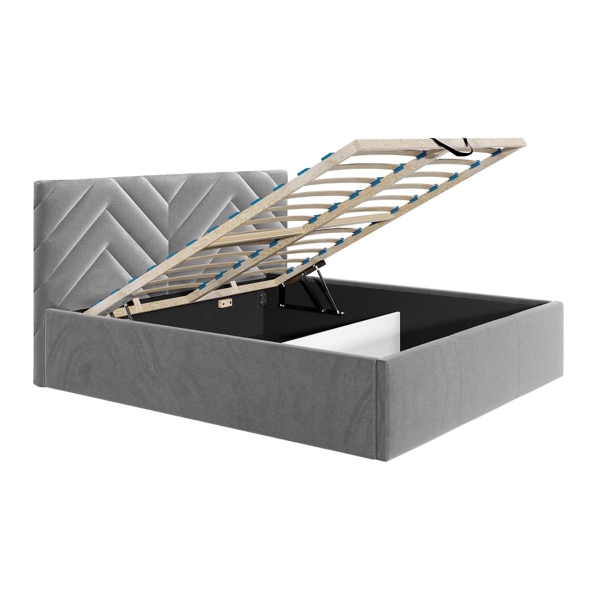 Lit coffre - SANTIAGO gris, BEST MOBILIER