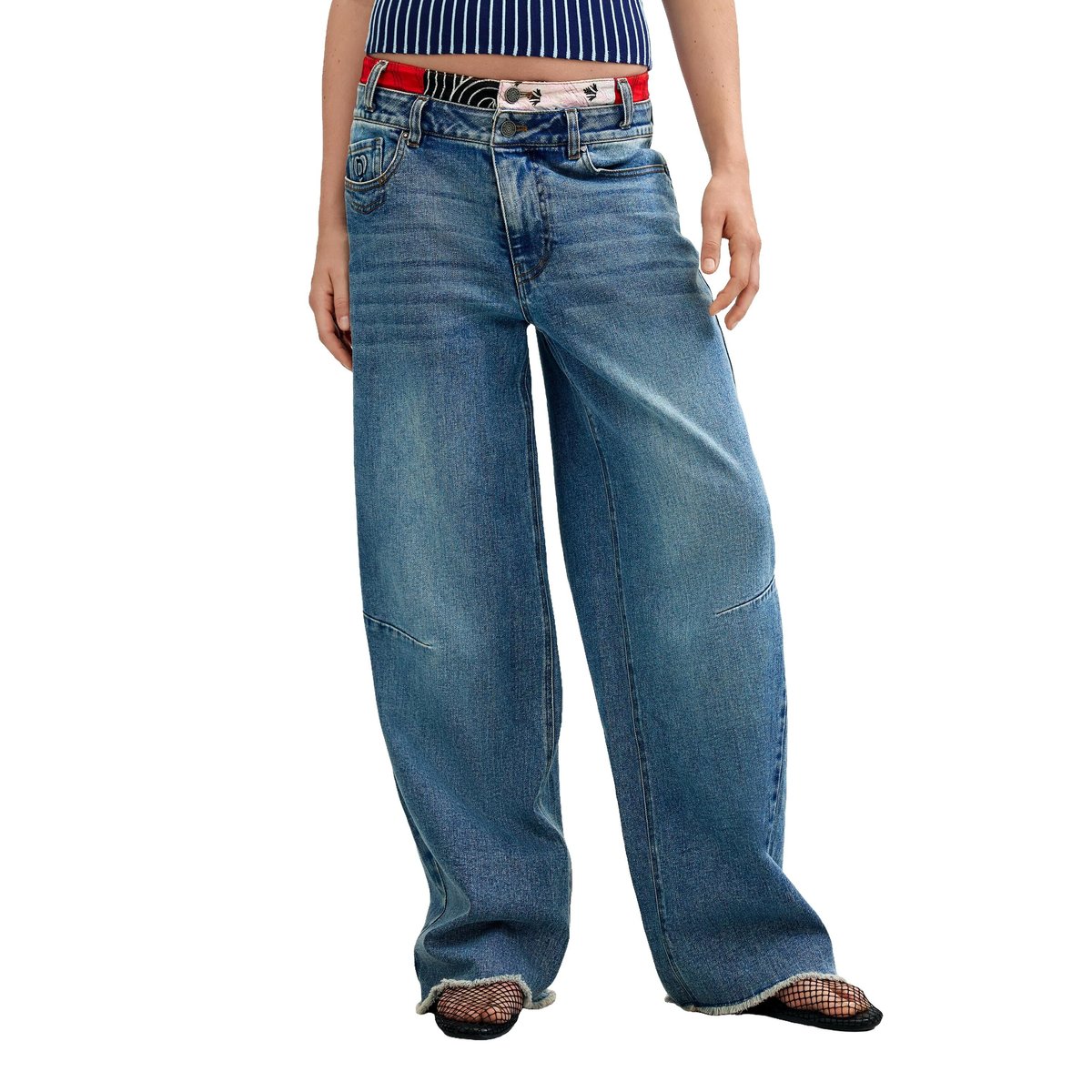Jean balloon bleu, DESIGUAL