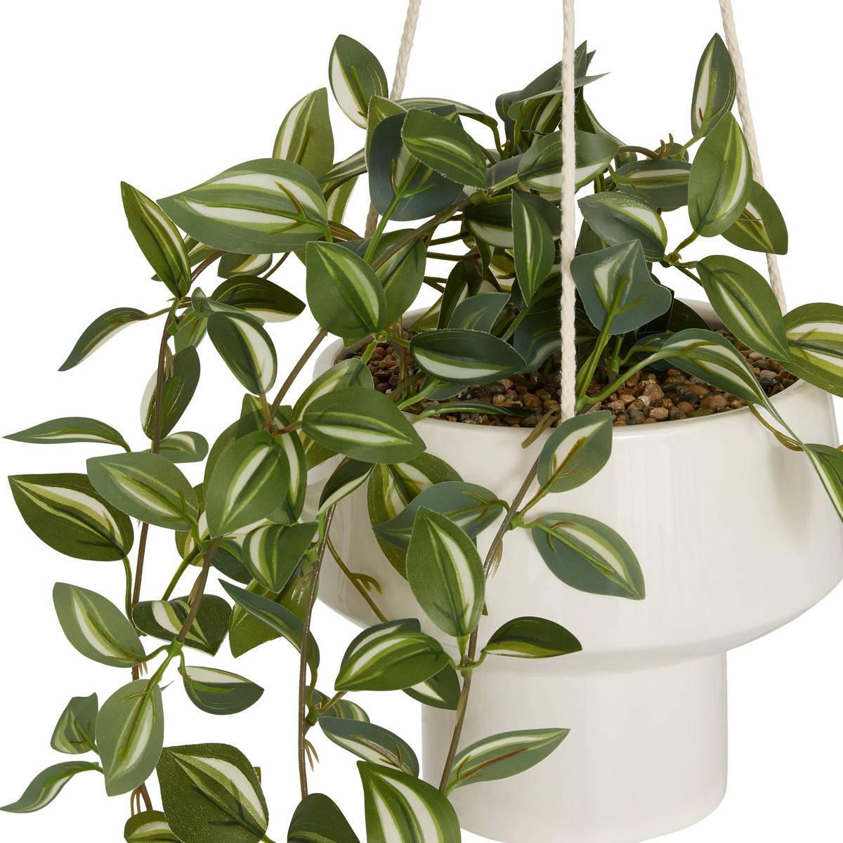 Plante suspendue Homy H.80cm blanc, ATMOSPHERA
