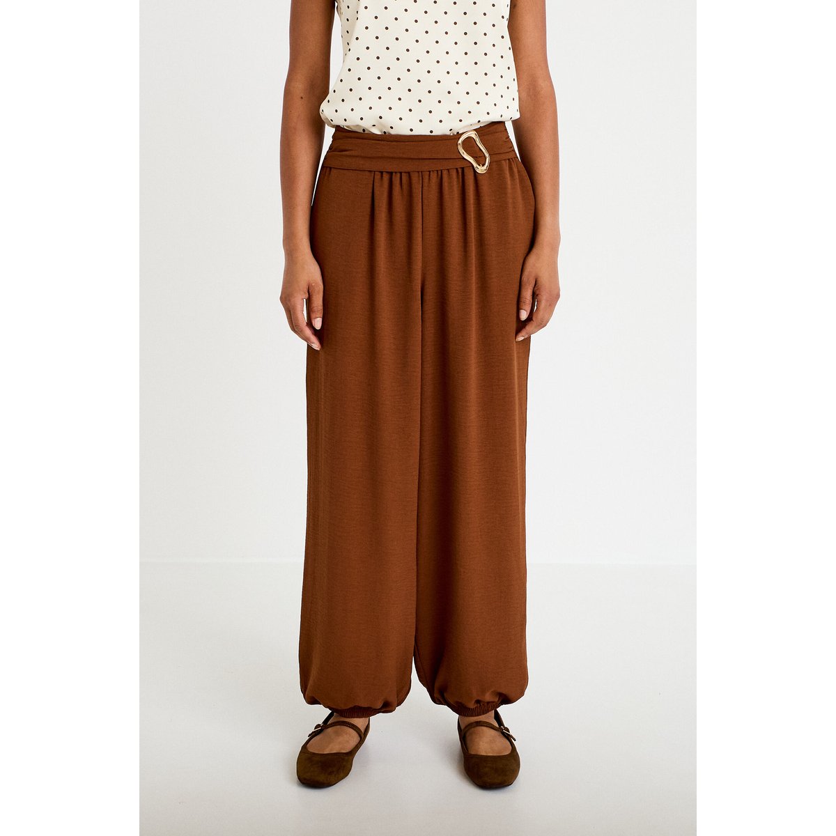 Pantalon bootcut taille standard marron, CACHE CACHE