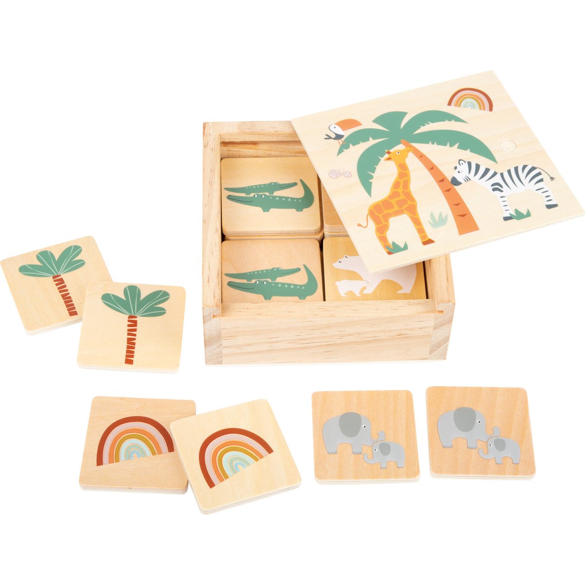 Jeu de mémo Safari beige, SMALL FOOT COMPANY