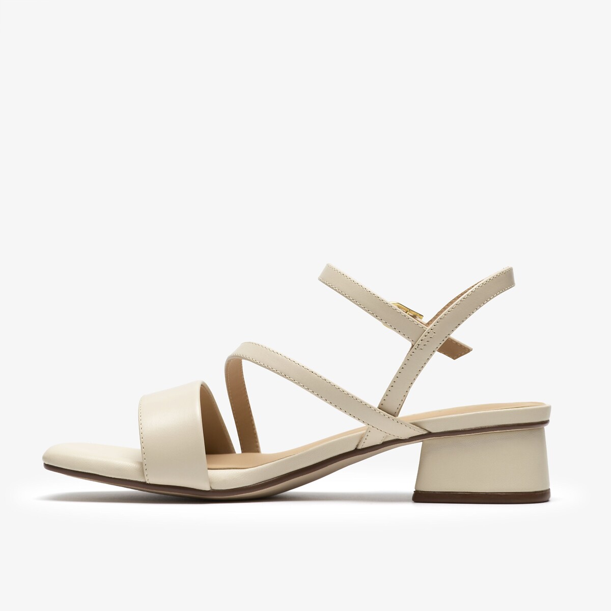 Sandales en cuir Serina35 Strap crème, CLARKS