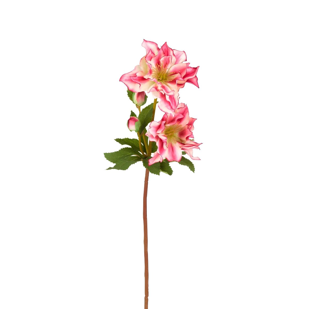 Tige de rose artificielle H49 rose, SIA DECO