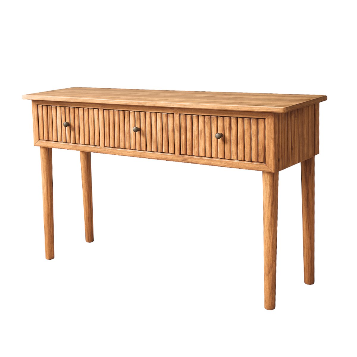 Console en bois de teck PIERRINE beige, HYDILE
