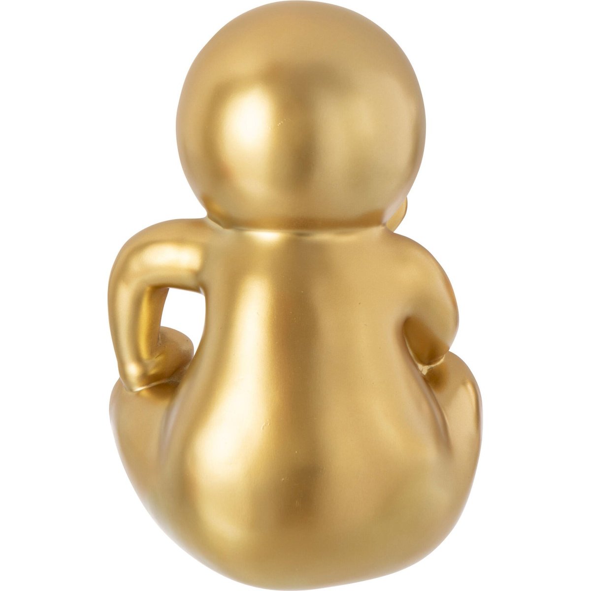Figurine assise en résine style contemporain doré effet satiné, RECOLLECTION