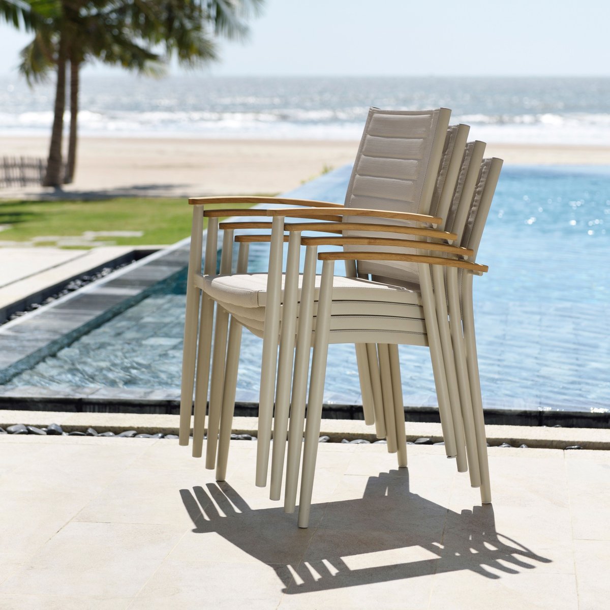 Fauteuil d'extérieur aluminium blanc Azur blanc, ZAGO