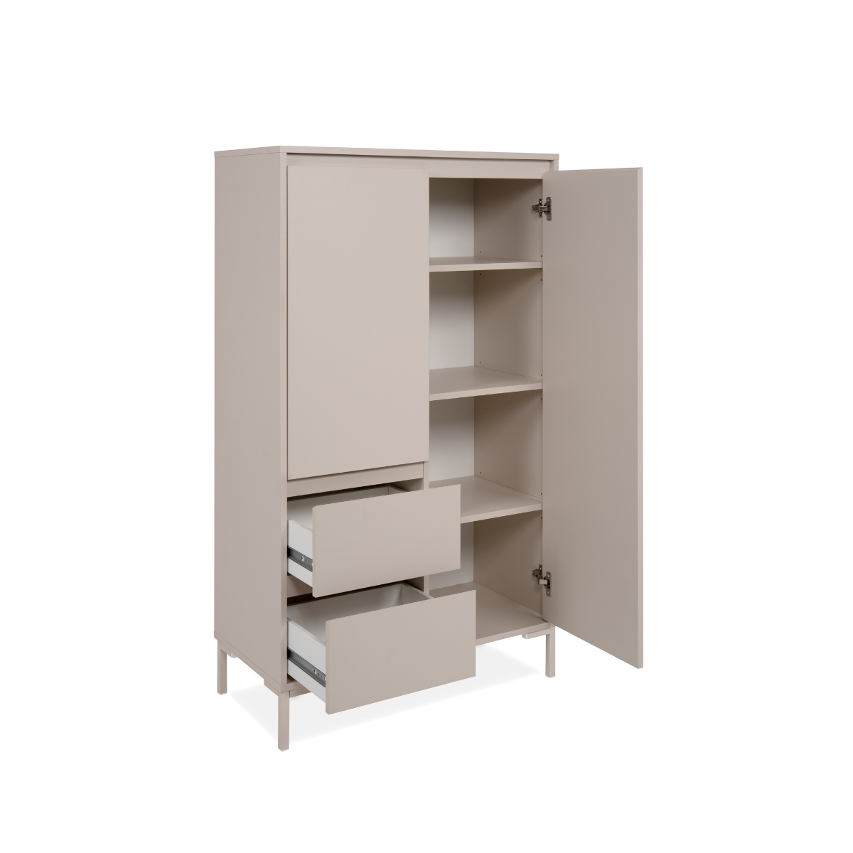 Buffet haut 2 portes et 2 tiroirs NERIO beige, CALICOSY