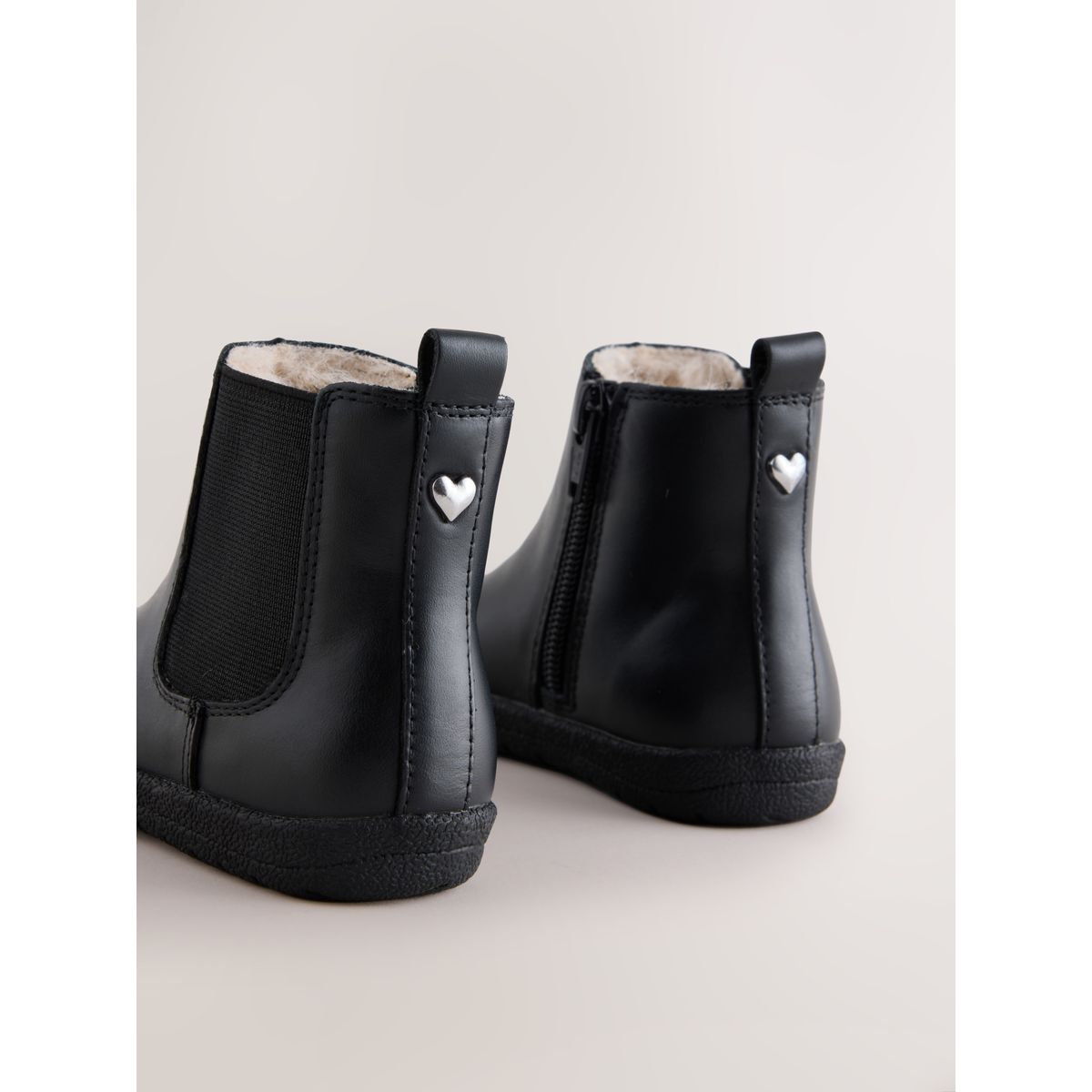 Bottines chelsea en cuir barefoot noir, NEXT