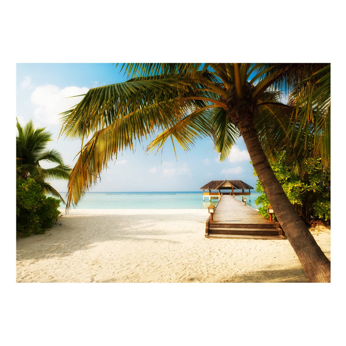 Papier peint intissé panoramique Paysage Paradise beach beige, EDEN