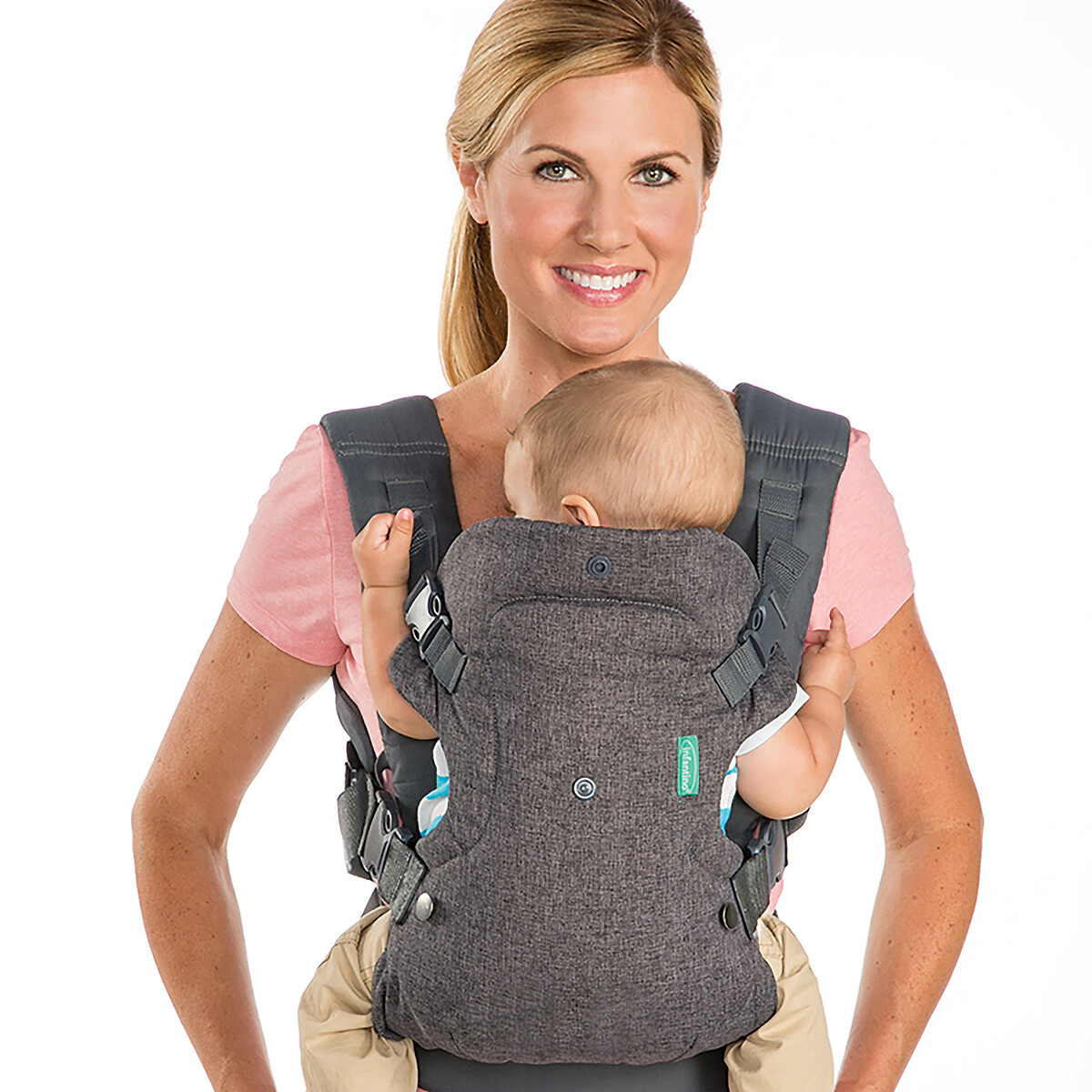Porte bébé flip 4 en 1 gris/bleu, INFANTINO