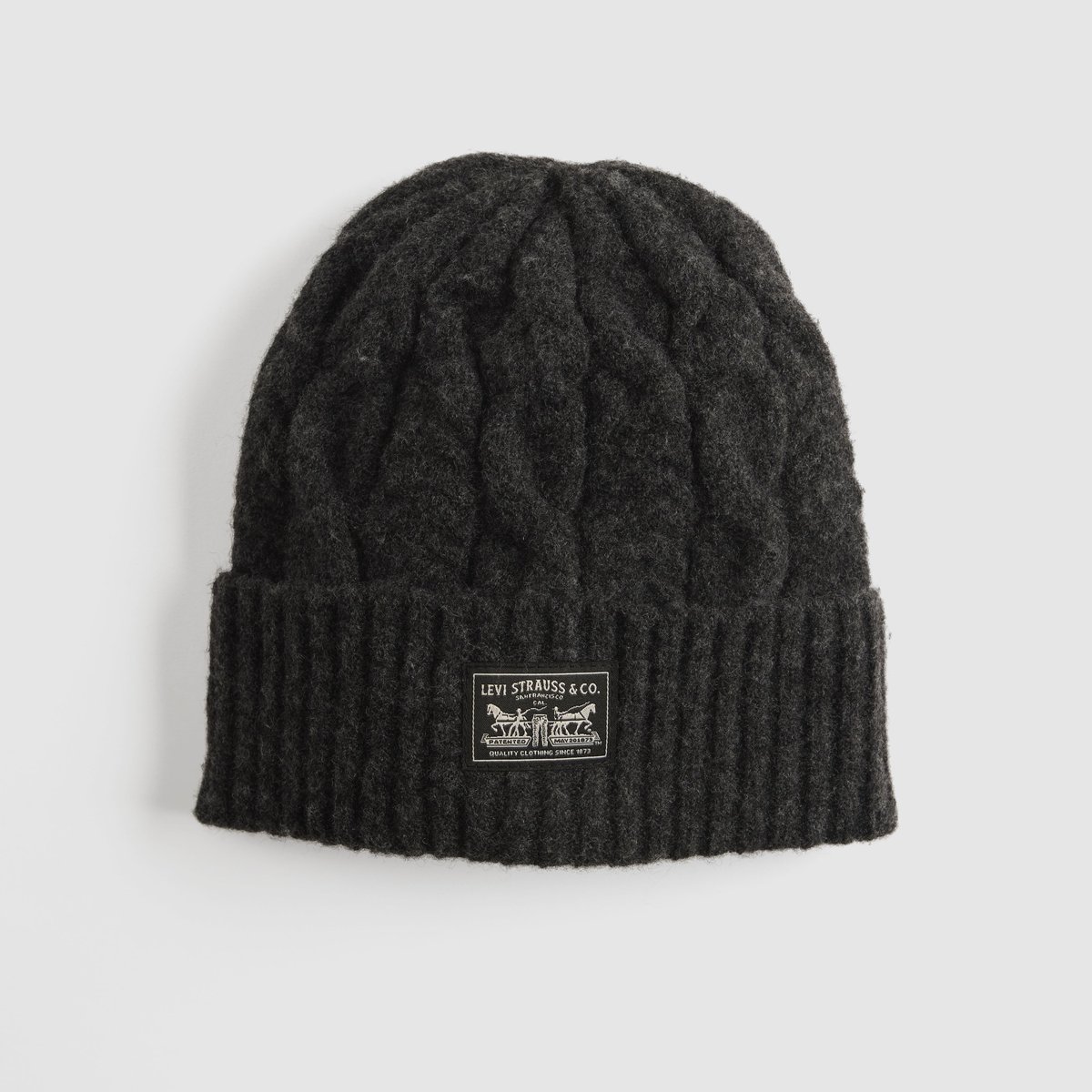 Bonnet à torsades Backpatch Holiday gris - light heather grey, LEVI'S