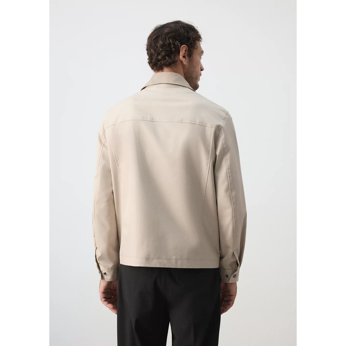Veste imperméable à poches beige, MANGO MAN